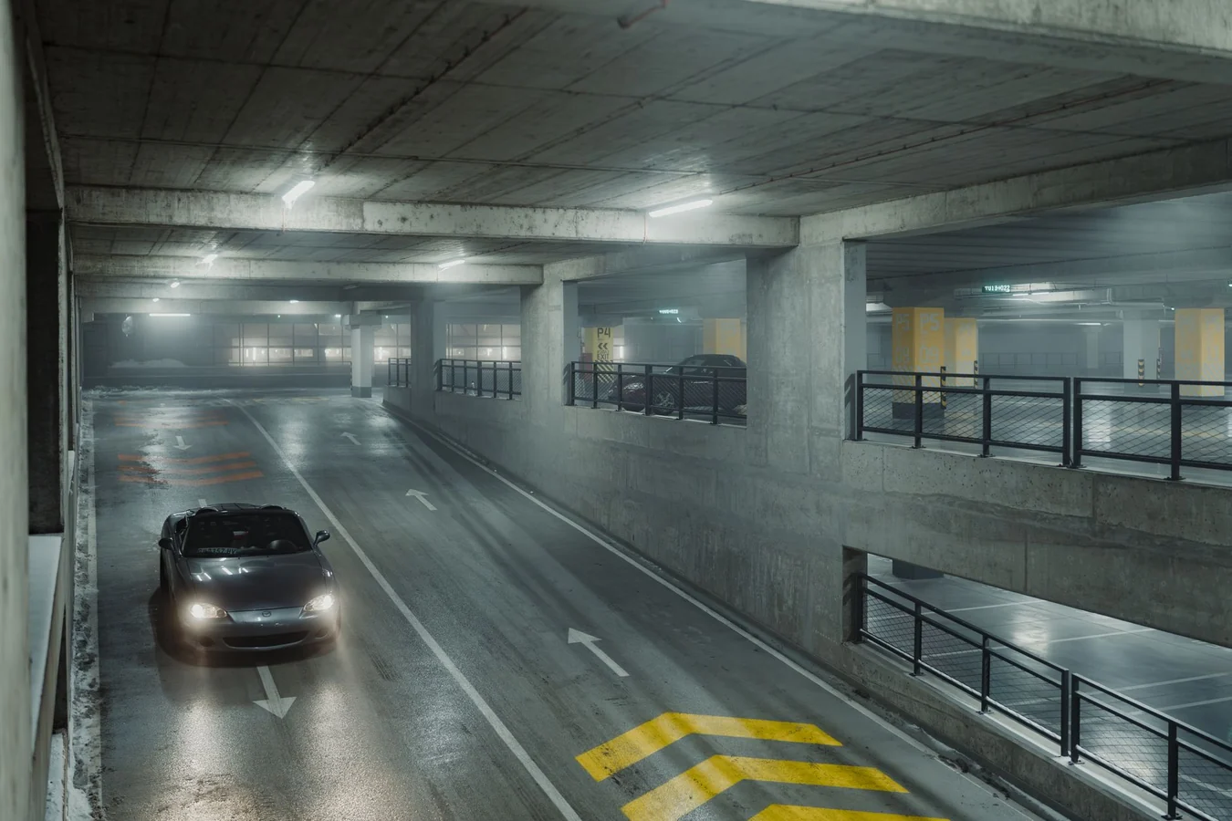 Curage canalisation parking souterrain avec accès en sous-sol de copropriété